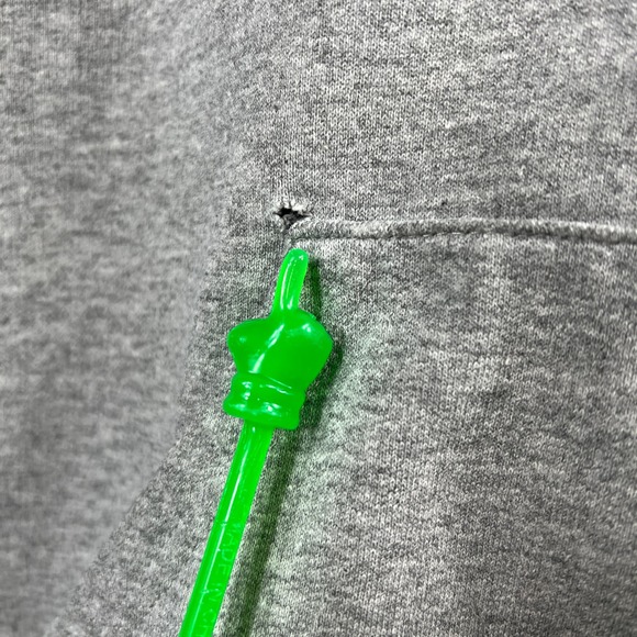 VTG 90s Roots Athletics SNL Hoodie XXL Gray Stitched DISTRESSED Thrashed Grunge - Picture 15 of 16